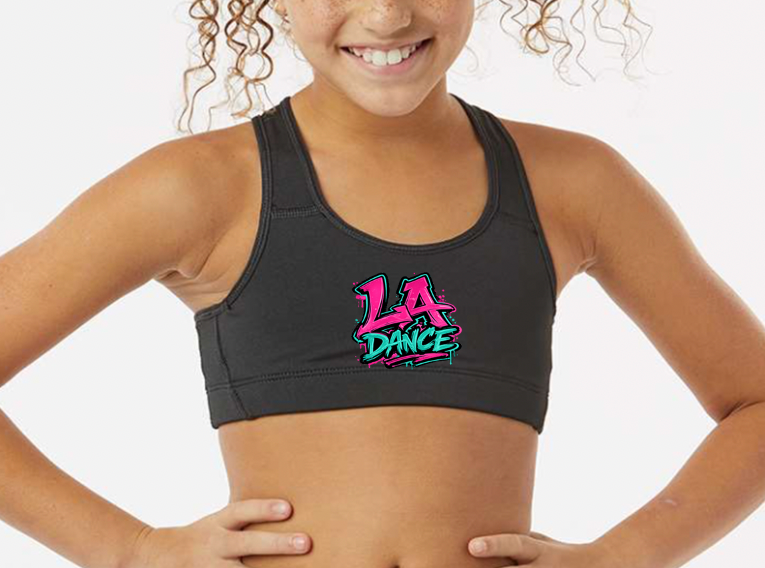Badger Youth Black Bra Top