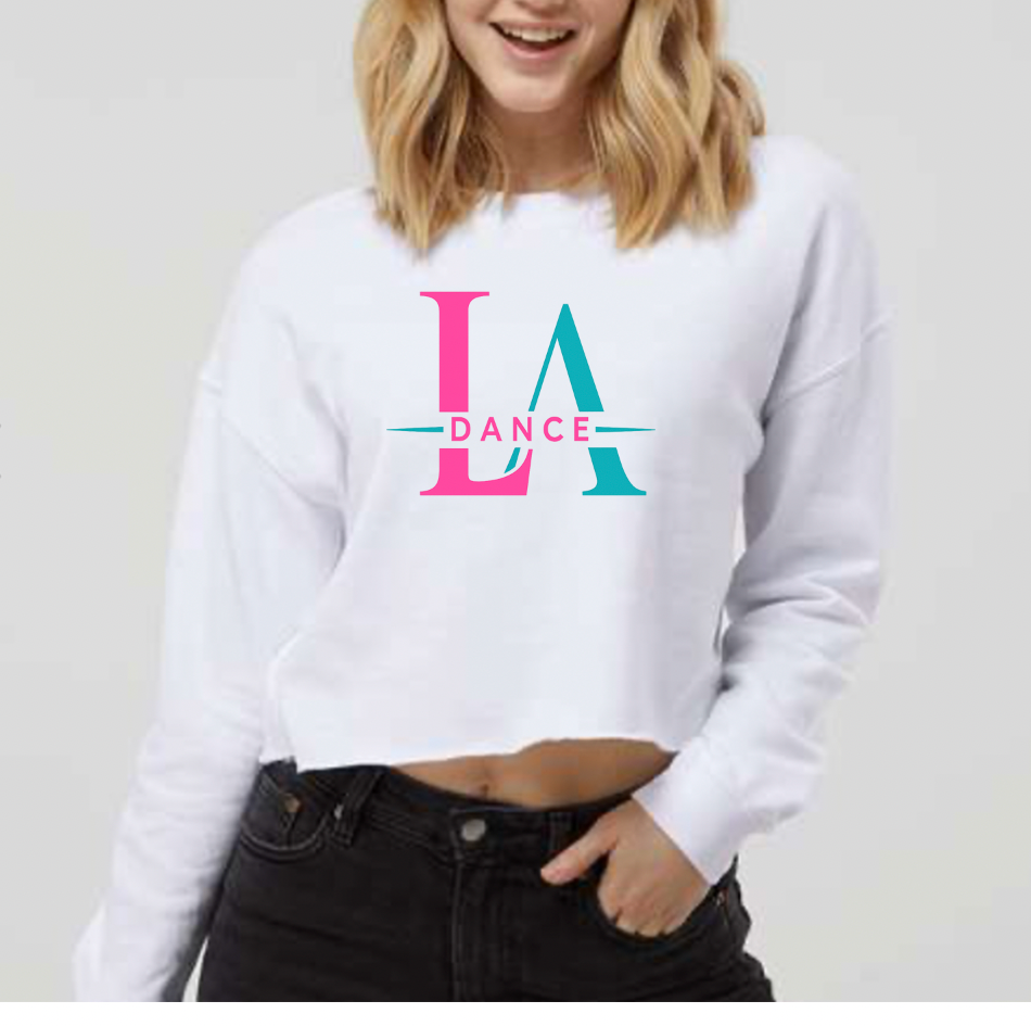 Independent Trading Company White Crew Neck Crop - LA Dance Thin